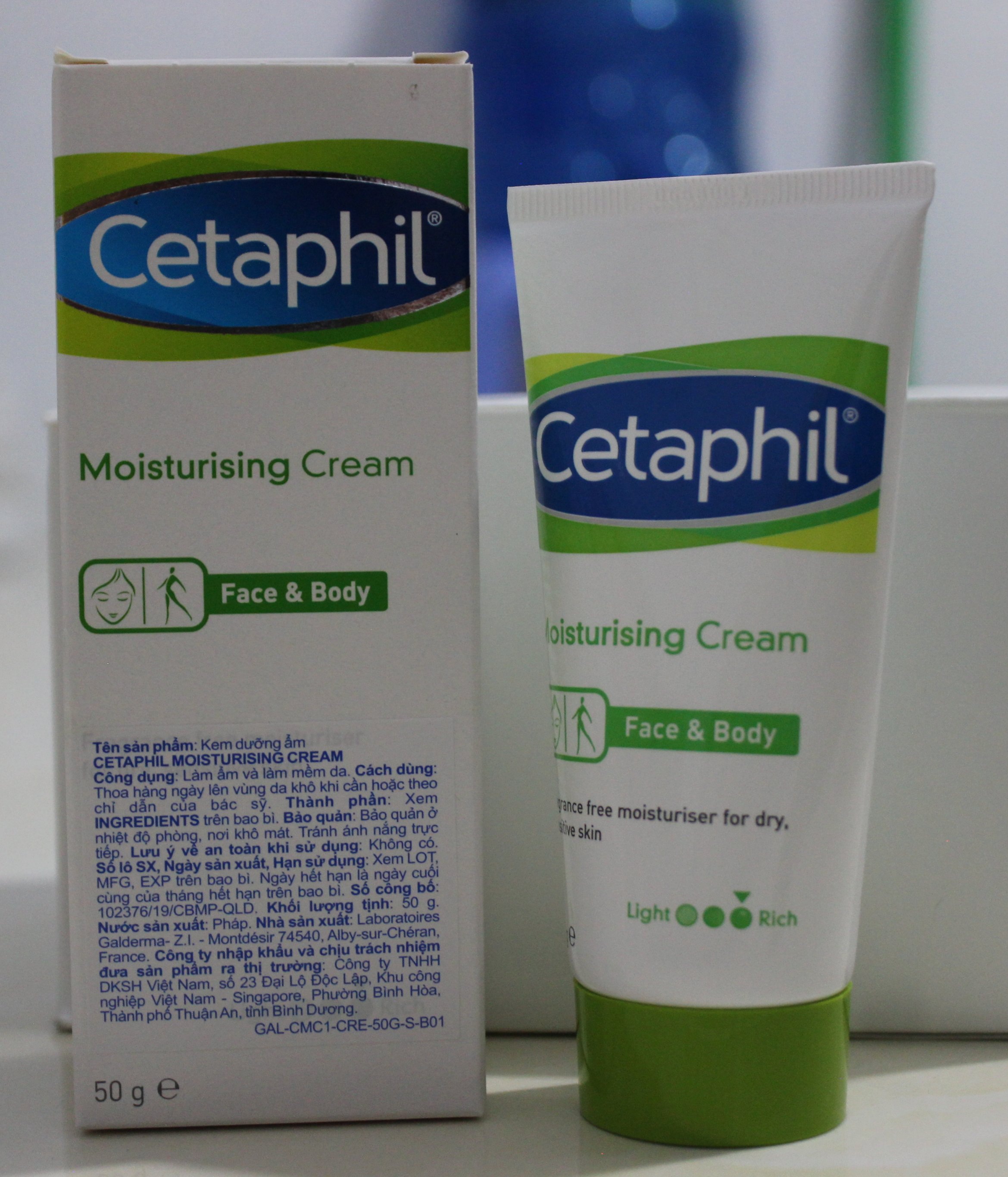 Kem Dưỡng Ẩm Cetaphil Làm Mềm Da Cho Mặt Và Toàn Thân Face & Body Moisturizing Cream 50G