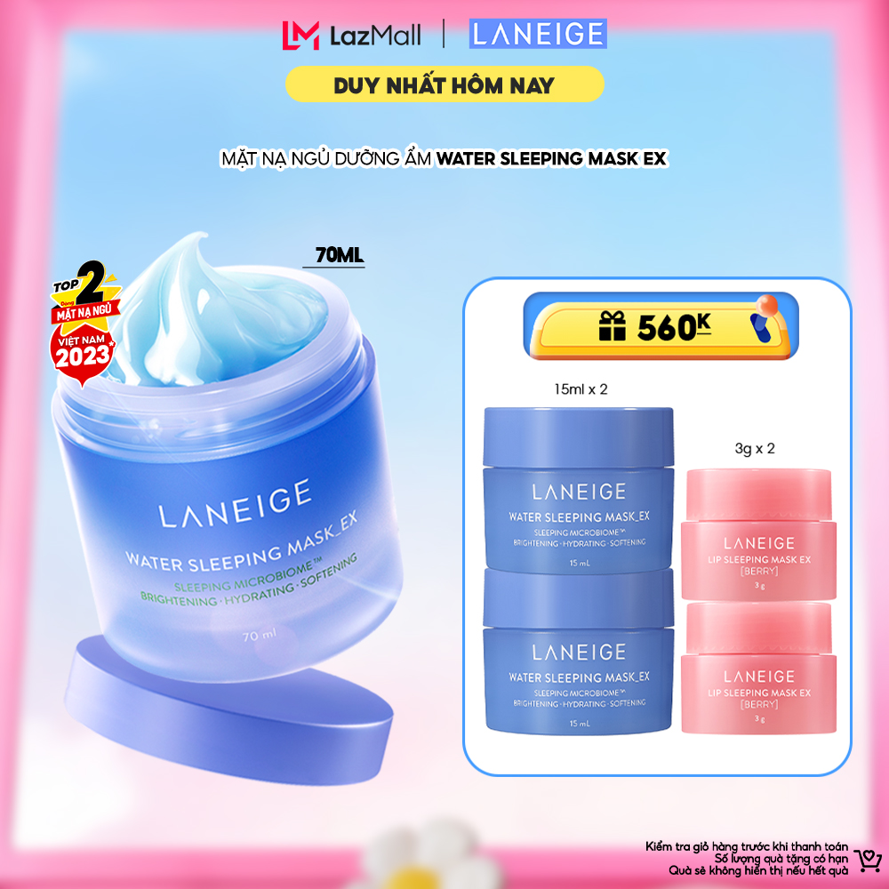 Mặt Nạ Ngủ Laneige Water Sleeping Mask EX 70ml Dưỡng Ẩm Bảo Vệ Da