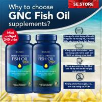 [CHÍNH HÃNG] GNC TRIPLE STRENGTH FISH OIL Mini 240 viên - Bổ sung dầu cá omega-3s 1000mg DHA/EPA cao cấp clinically tested