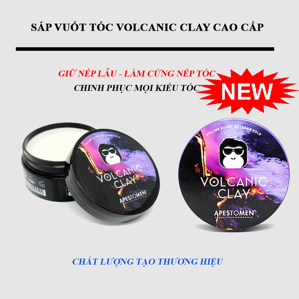 Sáp Volcanic Sáp Volcanic Clay Chính Hãng Sáp Vuốt Tóc Apestomen Volcanic Clay.giúp Tạo Kiểu Tóc Dễ Dàng Giữ Nếp Lâu Phù Hợp Với Nhiều Kiểu Tóc Hương Thơm Dịu Nhẹ An Toàn Cho Da