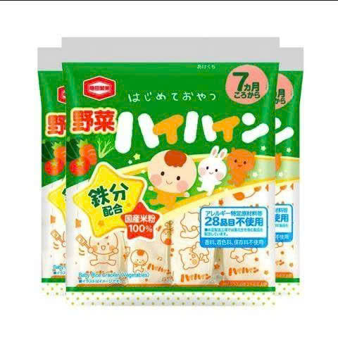 Bánh Gạo Tươi Haihain Nhật Bản Dinh Dưỡng An Toàn Dễ Tan Vị Rau Củ Vị Sữa Cho Bé Từ 7 Tháng 53g - Bibo Mart