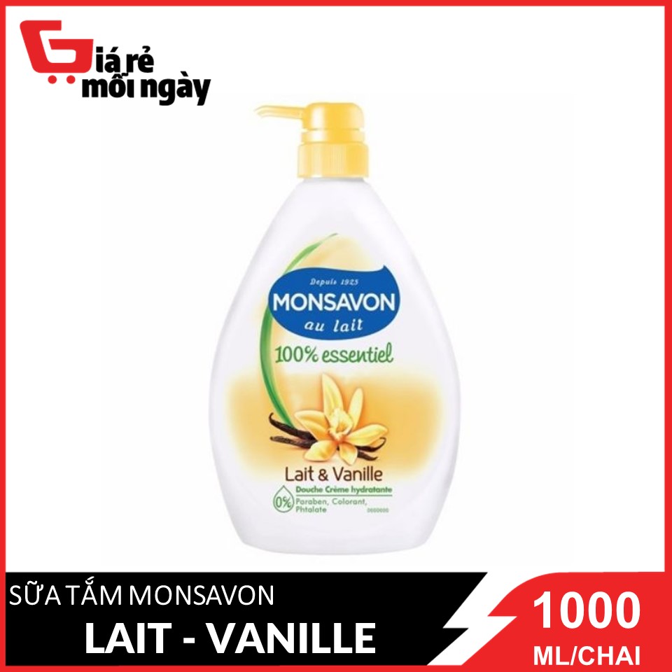 [Hcm]Sữa Tắm Monsavon Lait & Vanille 1000Ml