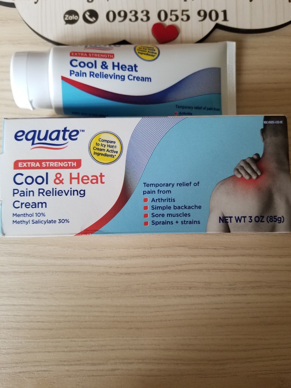 [Hcm]Dầu Xoa Bóp Equate Cool And Heat Pain Relieving Cream