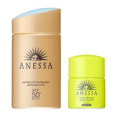 Kem Chống Nắng Shiseido Anessa Perfect Uv Sunscreen Skincare Milk Spf50+/60Ml ( Tặng Kèm Bb Base 7.5Ml)