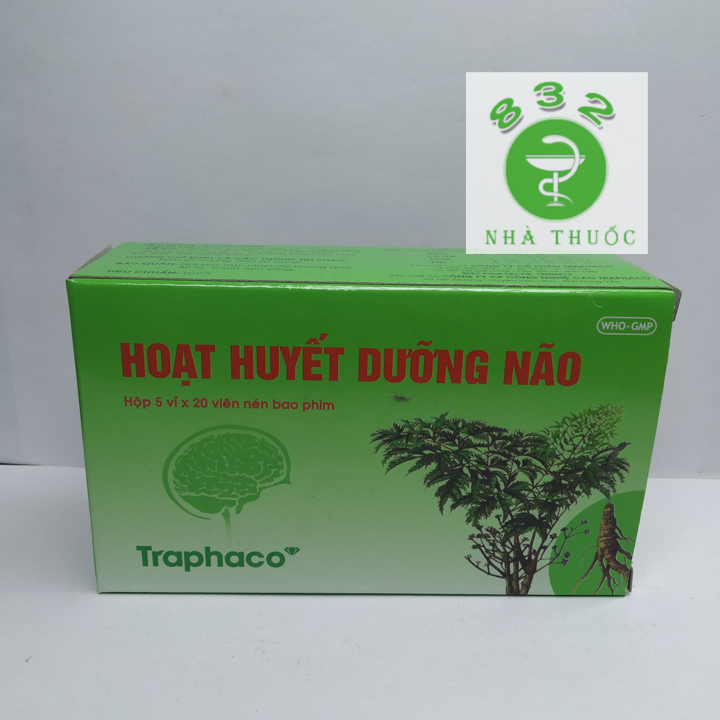 Hoạt Huyết Dưỡng Não - Phòng Và Điều Trì Thiểu Năng Tuần Hoàn Não Suy Giảm Trí Nhớ Hộp 100 Viên Bao Phim