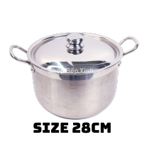 Nồi 3 đáy sandwich inox 430 Fivestar Standard nắp inox  ( 16cm / 18cm / 20cm / 24cm / 28cm ) tặng 1 muỗng canh