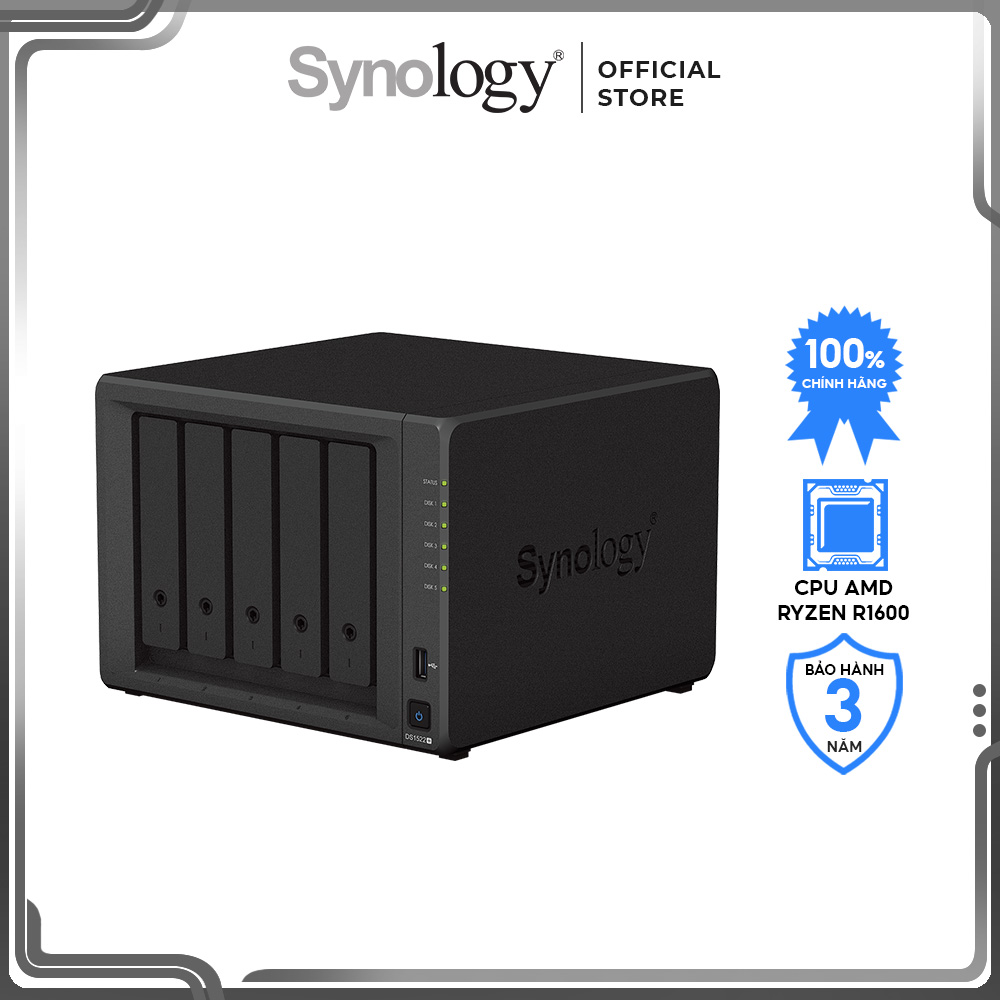[Hàng order] Thiết bị lưu trữ Synology DiskStation DS1525+ 5bay chính hãng bảo hành 3 năm