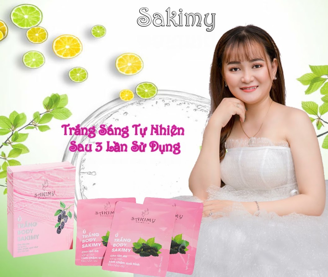 Combo Kem BODY siêu trắng da SAKIMY whitening cream và Ủ trắng Sakimy ( SAKIMY )