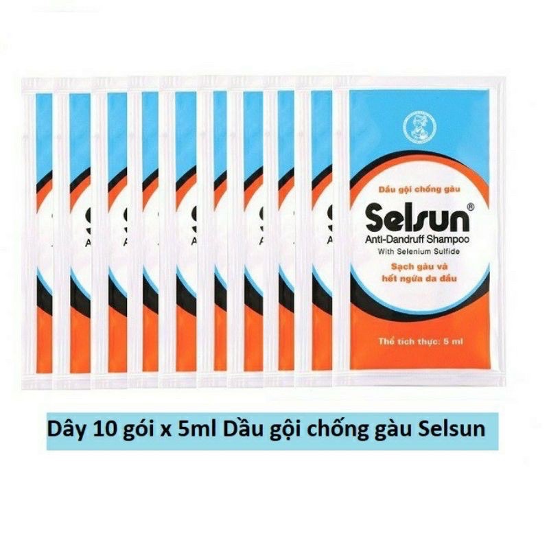 Dầu Gội Chống Gàu Selsun Gói 5Ml (1 Dây 10 Gói)