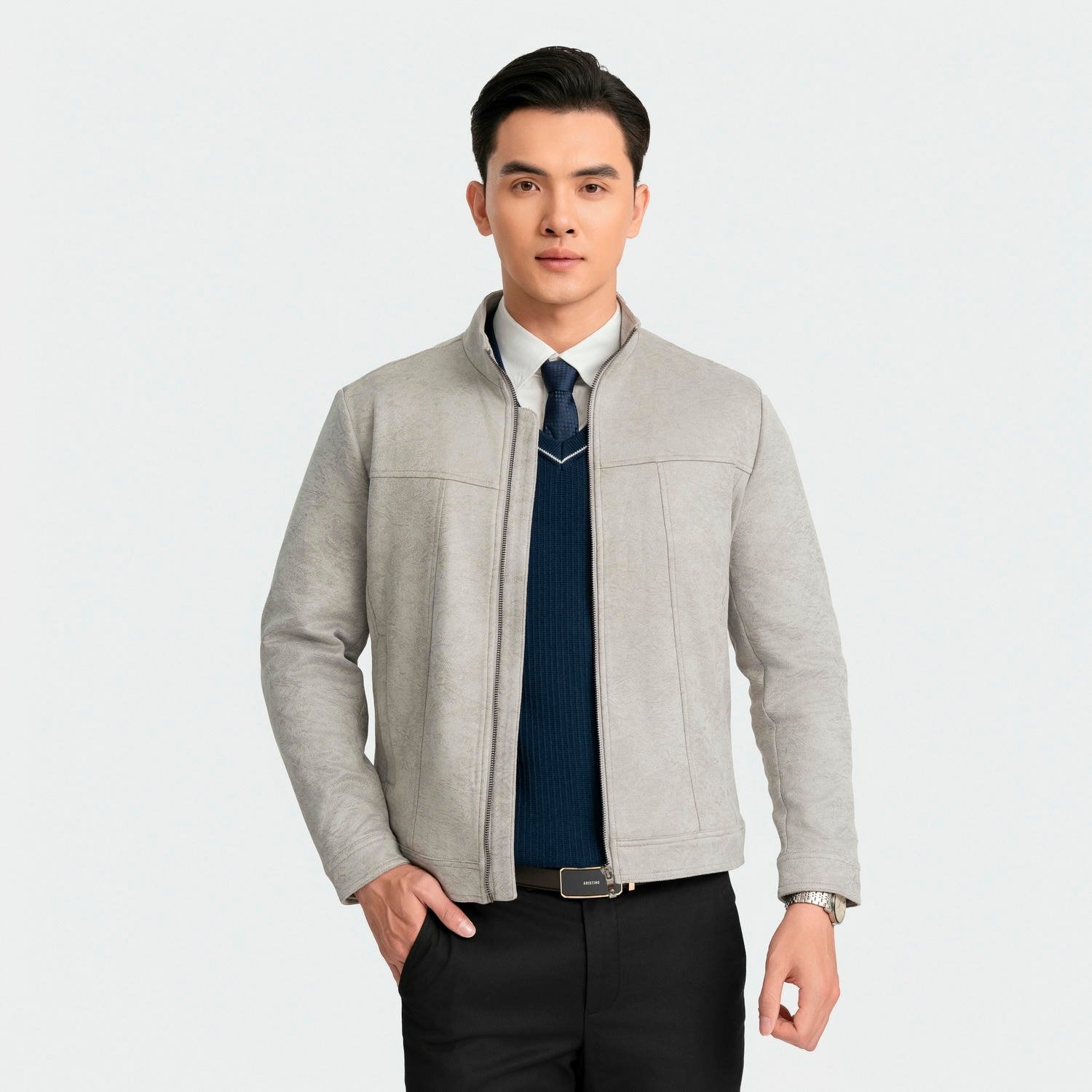 Áo khoác dạ hai lớp nam ARISTINO phong cách nam tính và hiện đại - AJK023BZ