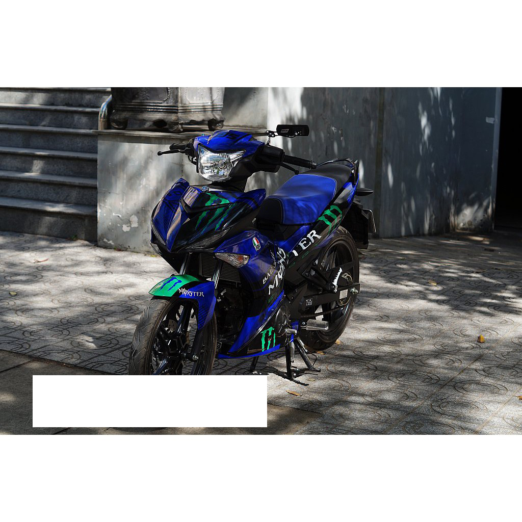 Tem trùm ex 150 monster xanh đen rẻ đẹp tem trùm exciter 150 monster tem trùm monster tem trùm ex 15