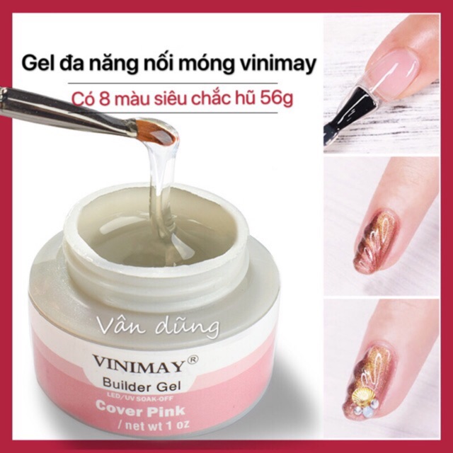 Gel Nối Móng Vinimay Đa Năng 56G Có 8 Màu Gel Đắp Móng Siêu Chắc