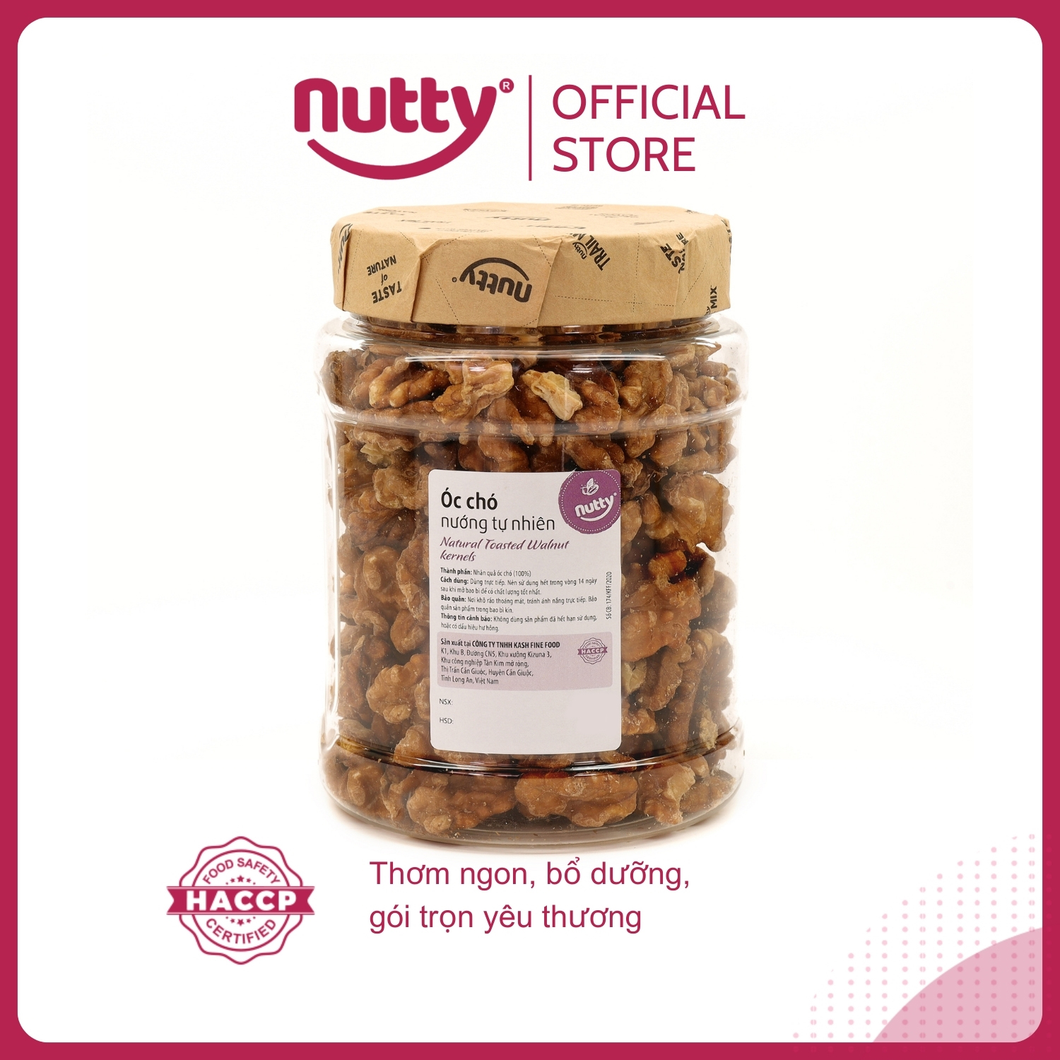 Óc chó nướng tự nhiên Nutty - Nhân hạt óc chó đã tách vỏ nướng nguyên vị nhập khẩu từ Chile - Tốt ch