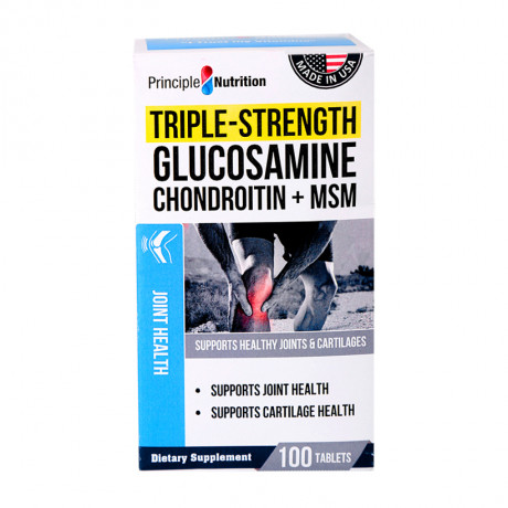 [ NHẬP KHẨU MỸ ] Liệu trình 3 tháng HỘP  100 Viên  Triple Strength Glucosamine Chondroitin MSM - Nuôi dưỡng sụn tạo chất nhờn tăng độ bền dẻo dai cho khớp. Hỗ trợ điều tri các chứng đau do viêm khớp thoái hóa khớp