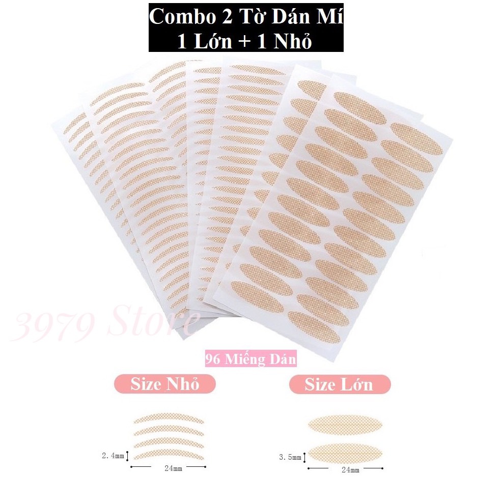 [Hcm]Combo 2 Tờ Dán Mí 96 Miếng Dán (1 Lớn+ 1 Nhỏ)