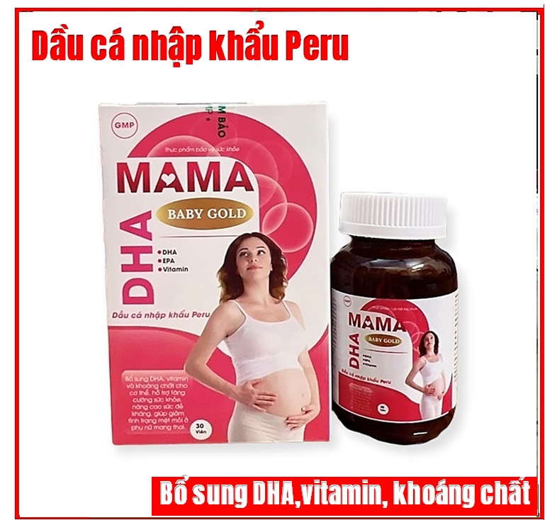 Vitamin Tổng Hợp Cho Bà Bầu Care Mama Gold Bổ Sung DHA  Axitfolic  Vitamin và Khoáng Chất Cho cơ thể