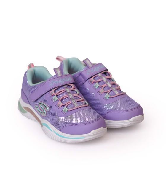 GIÀY SKECHER TRẺ EM TÍM NHẠT CÓ ĐÈN XUẤT ÂU GLK14