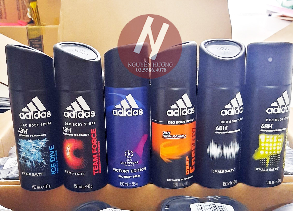 [Hcm]Xịt Khử Mùi Adidas Nam Tính - Phong Cách - Lịch Lãm 150Ml ( Châu Âu)