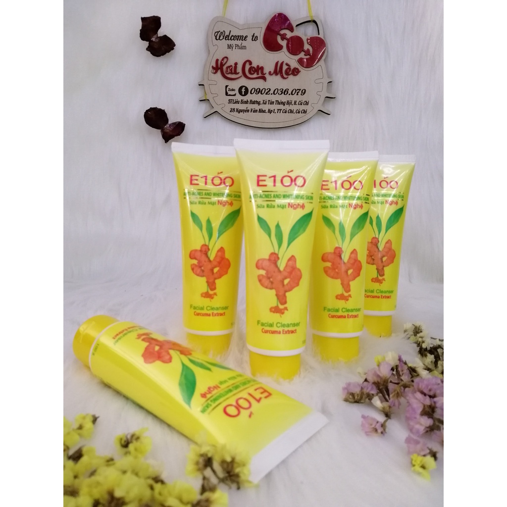Sữa rửa mặt nghệ E100 100g