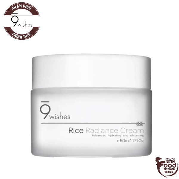 Kem Dưỡng Ẩm Làm Sáng Da Chiết Xuất Gạo 9 Wishes Rice Radiance Cream 50ml
