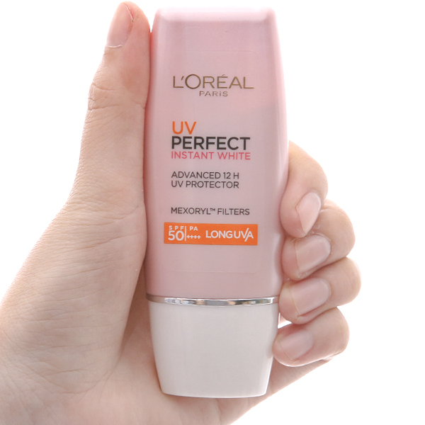 [HCM]Kem chống nắng bảo vệ & dưỡng da trắng sáng tức thì LOréal UV Perfect Rosy/Instant White SPF50 PA ++++ (30ml) [HSD:03/2022]