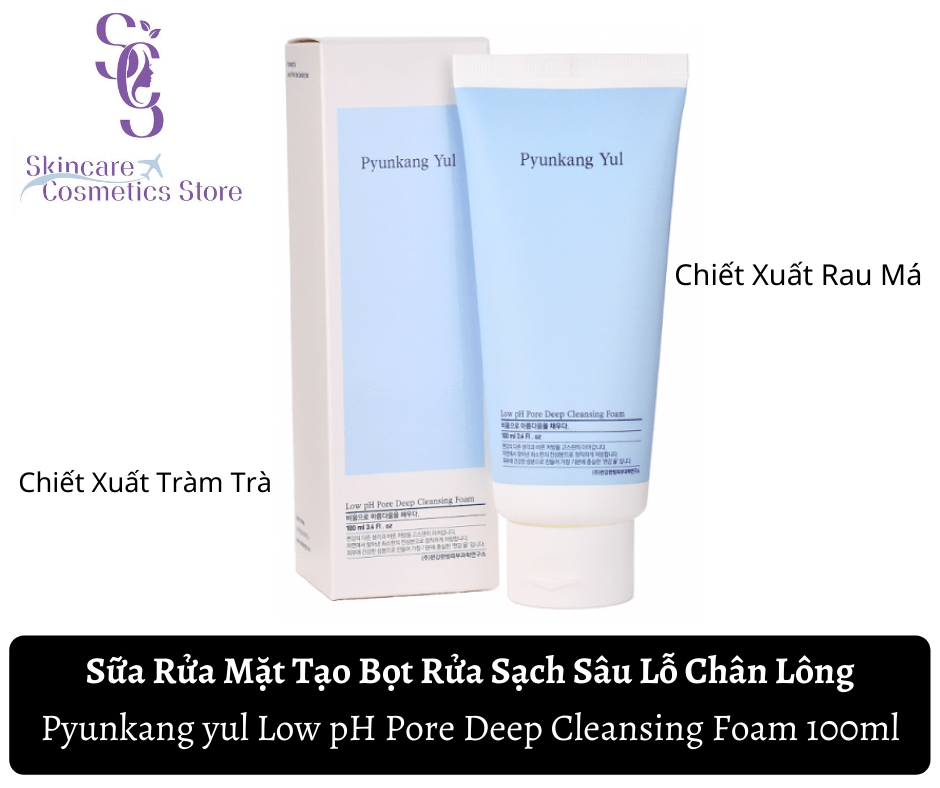 [Hcm](Bill Duty Hàn) Sữa Rửa Mặt Tạo Bọt Rửa Sạch Sâu Lỗ Chân Lông Pyunkang Yul Low Ph Pore Deep Cleansing Foam 100Ml