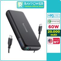 Pin sạc dự phòng RAVPOWER RP-PB201 20000mAh PD 3.0 60W & QC 3.0 18W
