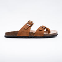 DK06 - Dép Birken Đế Trấu BIOLINE Official Thiết Kế Unisex Quai Chéo Xỏ Ngón Da Bò