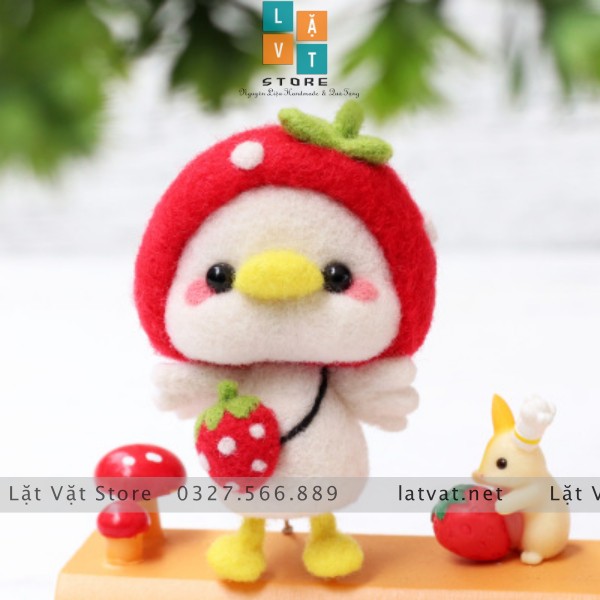 [HCM][Mới 2021] Bộ len chọc Vịt Vui Vẻ cho người bắt đầu có hướng dẫn quà tặng ý nghĩa - Needle felt