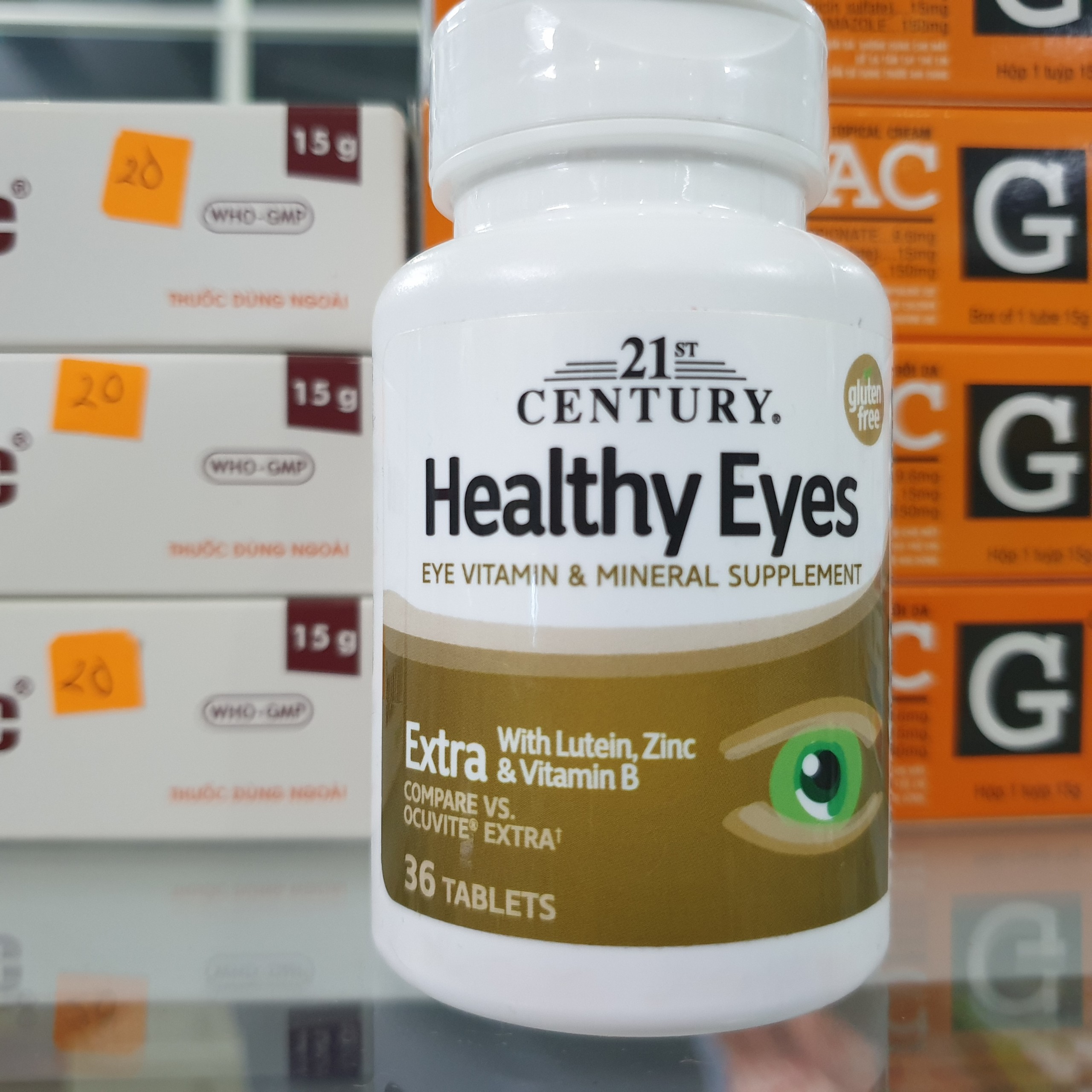 [Date 02/2023] Viên Bổ Mắt Chống Mỏi Mắt 21St Century Healthy Eyes Với Lutein 36 Viên