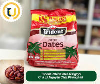 (HÀNG ÚC) Chà là nguyên chất KO HẠT TRIDENT Pitted DATES 99% Fat Free túi 600GR