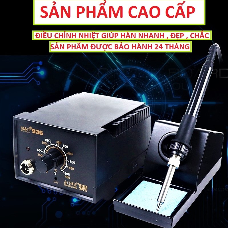 MỎ HÀN THIẾC 936 TRẠM HÀN CHỈNH NHIỆT 936 SIÊU MẠNH SIÊU BỀN MỎ HÀN 936 MỎ HÀN ĐIỆN TỬ CHỈNH NHIỆ