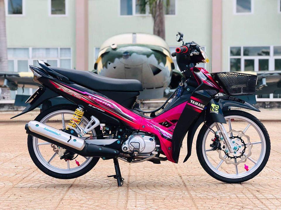 Tem trùm xe sirius hồng đen spark nano - Làm tem dán xe máy theo yêu cầu - tem trùm xe sirius rẻ và 