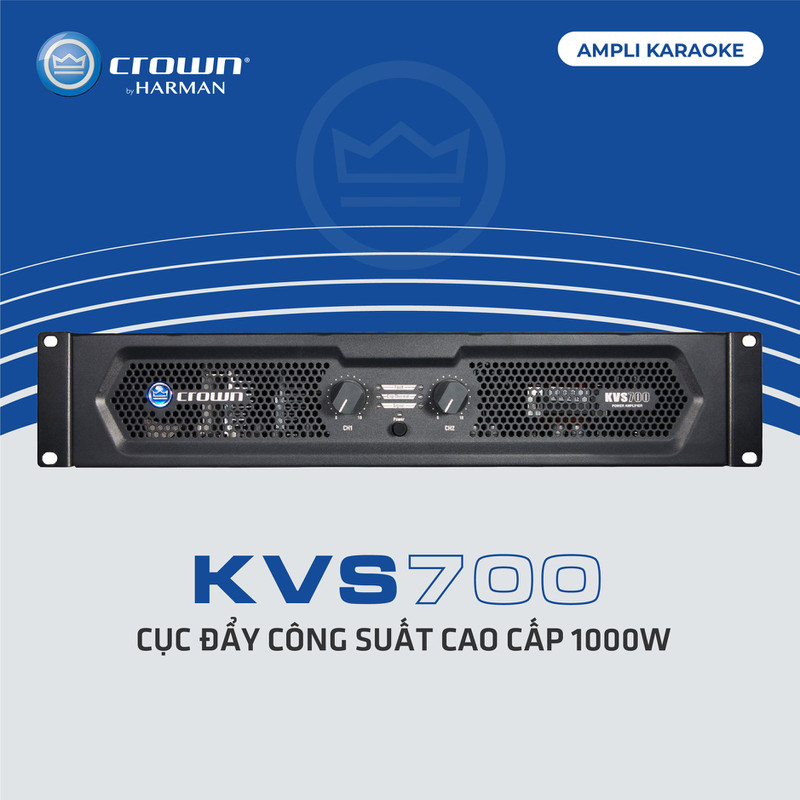 CỤC ĐẨY CÔNG SUẤT CROWN KVS700 HÀNG CHÍNH HÃNG CÔNG SUẤT 700W/ 1 KÊNH- MẠCH CLASS AB