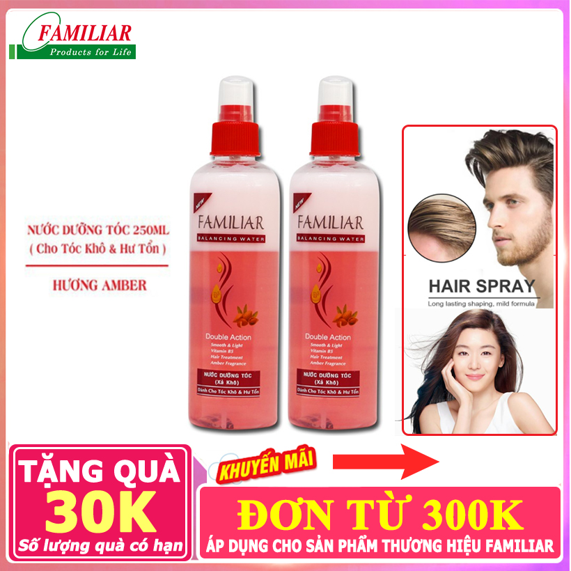 Combo 2 Chai Nước Dưỡng Tóc 2 Lớp Familiar 250Ml Hương Amber - Npp An Nhiên