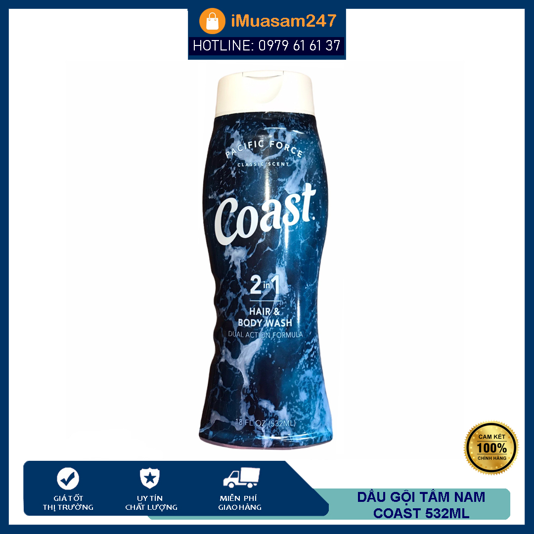 [Hcm]Dầu Gội Tắm Nam Coast Classic Scent 2In1 Hair & Body Wash Của Mỹ 532Ml Làm Sạch Tóc Và Da Đầu Cung Cấp Độ Ẩm Cho Da Hương Thơm Mạnh Mẽ Nam Tính Đánh Thức Các Giác Quan