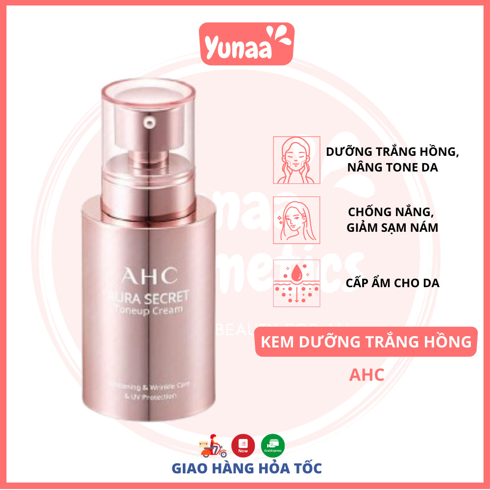 Kem dưỡng trắng hồng nâng tông da AHC Aura Secret Tone Up Cream