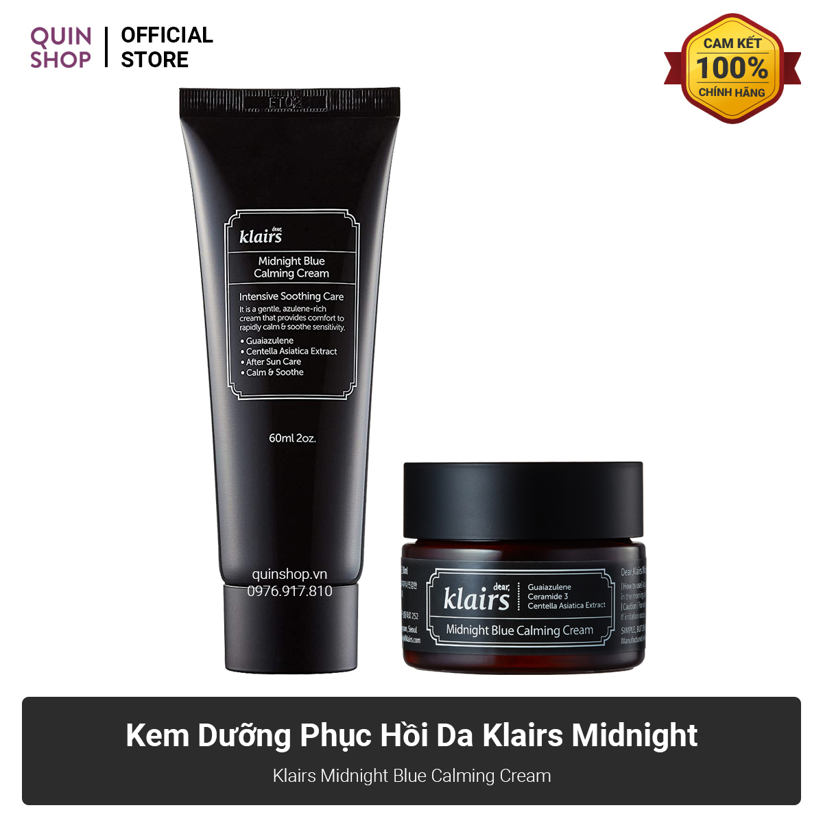 Kem Dưỡng Phục Hồi Da Klairs Midnight Blue Calming Cream