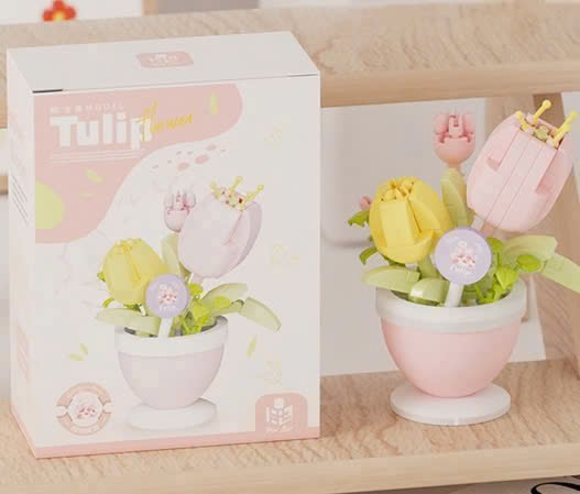 [Hàng tặng không bán - HC Gift] - Bộ Lego hoa Tulip (quà tặng mẫu ngẫu nhiên)