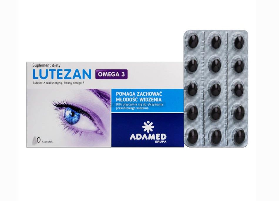 Viên Uống Bổ Mắt Lutezan Omega-3  bổ sung EPA DHA Lutein Zaexanthin L-Glutathione và các vitamin cho đôi mắt sáng khỏe - Hộp 30 viên