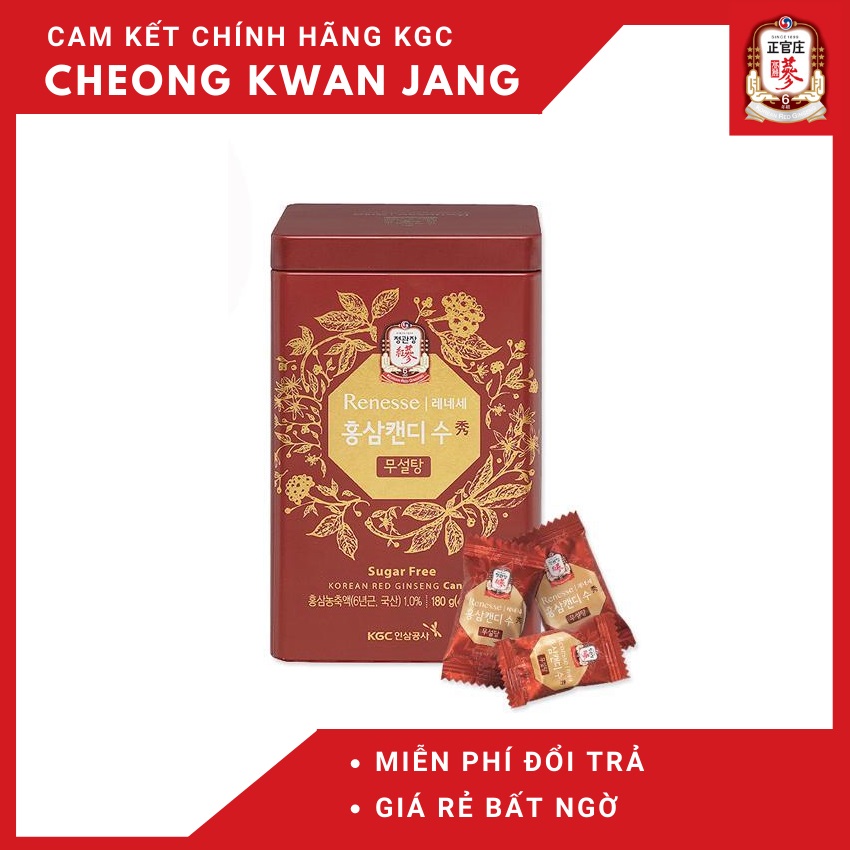 Kẹo Hồng Sâm Không Đường Kgc Cheong Kwan Jang 180G ( Dành Cho Người Tiểu Đường Béo Phì Ăn Kiêng)