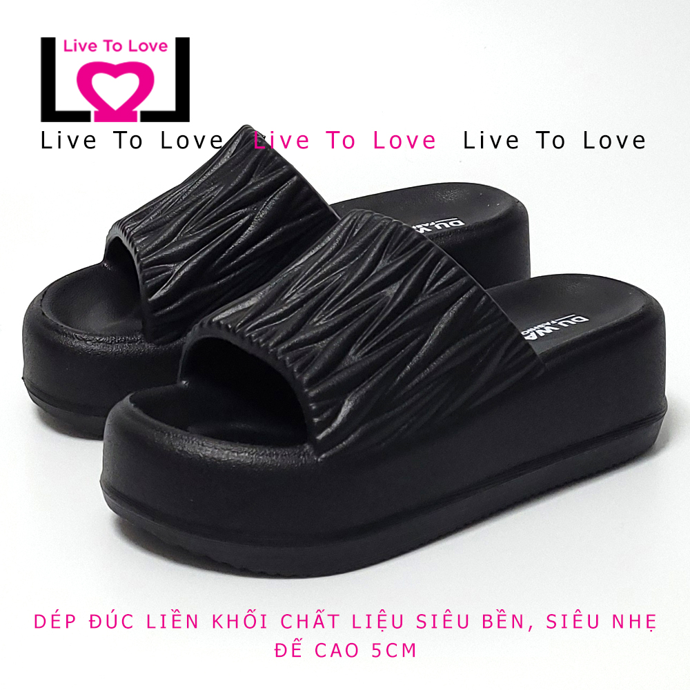 Dép nữ đế cao 5cm đúc liền khối siêu nhẹ DUWA - Hàng chính hãng - LN289