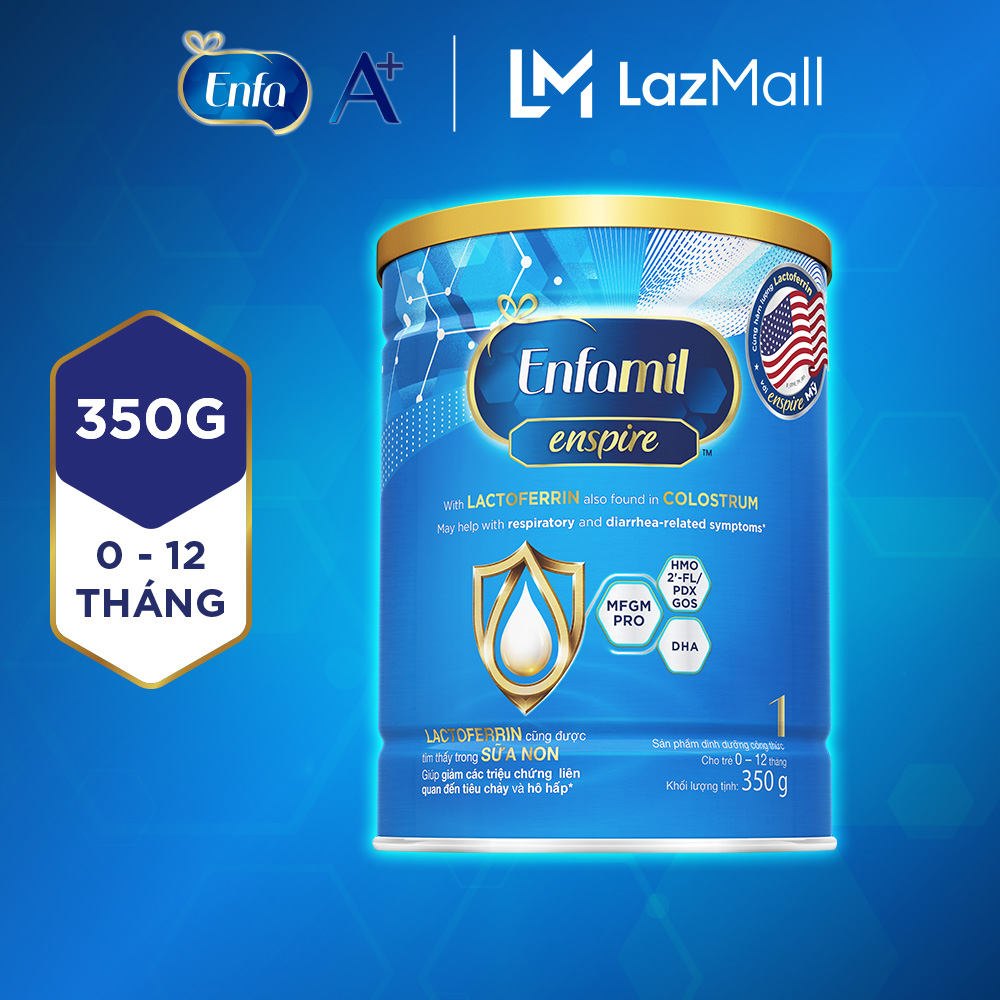 Sữa bột Enfamil Enspire 1 - 350G dành cho trẻ từ 0-12 tháng tuổi