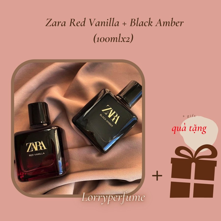 Set Nước Hoa Zara Red Vanilla Black Amber ( 100Ml Mỗi Chai ) Chính Hãng