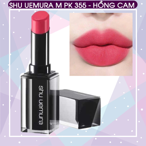 [Hcm]Son Shu 355 Hồng Cam Vỏ Đen - Shuuemura Pk 355 - Dòng Li