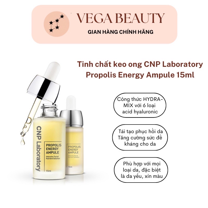 [DATE 12/26] Tinh Chất Serum Keo Ong CNP Laboratory Propolis Energy Ampule 15ml và 30ml cấp ẩm phục 