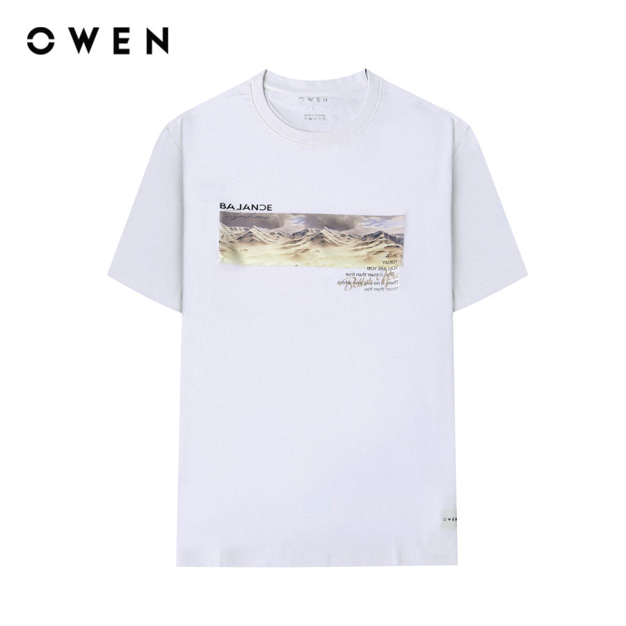 OWEN - Áo thun nam Tshirt ngắn tay Body Fit TSN233231 màu Trắng chất liệu COTTON MODAL