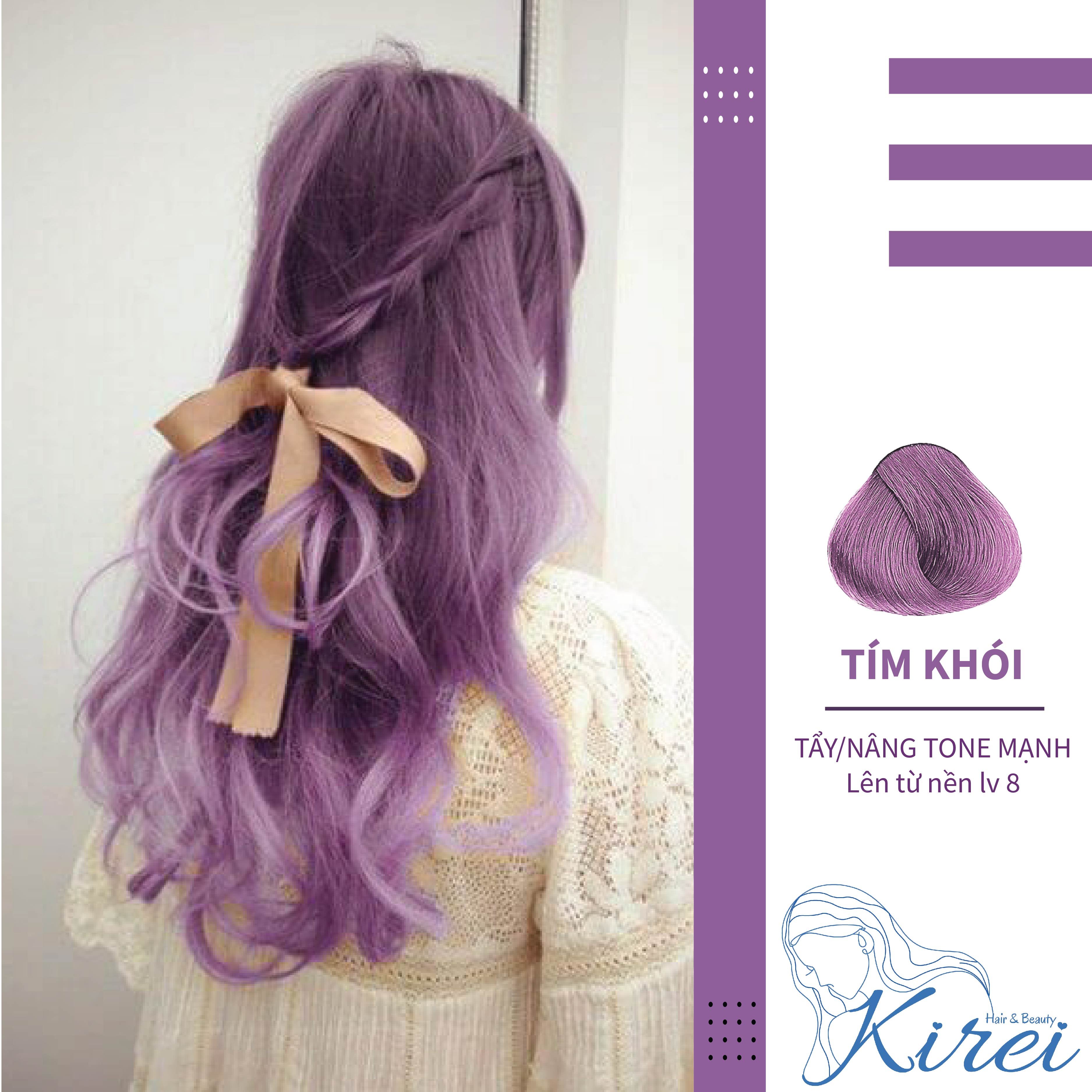 Thuốc Nhuộm Tóc Màu Tím Khói Kèm Tẩy Kirei Hair Kireihair Kireihair