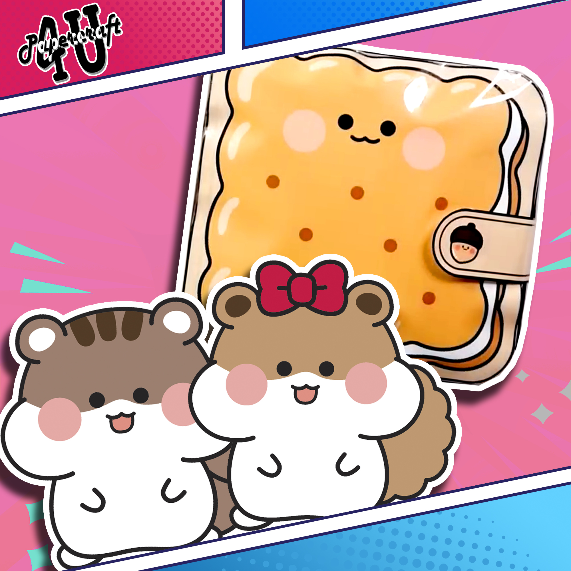 Đồ chơi Ngôi Nhà Búp Bê Giấy Nhồi Bông - Squishy Book - Ngôi Nhà Bánh Quy Của Chị Em Chuột Hamster