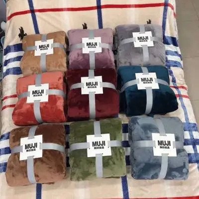 (Thanh lý lỗ) ️🎊 Chăn nhung tuyết Muji 2 mặt siêu mềm mịn 2m x 2m3 - mền lông thỏ Xanh than